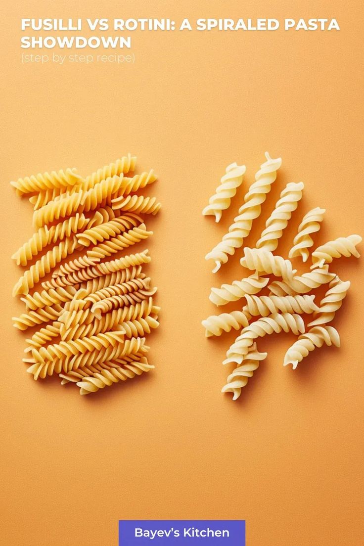 Fusilli Pasta vs Rotini: Contrasting Spiral Pasta Shapes